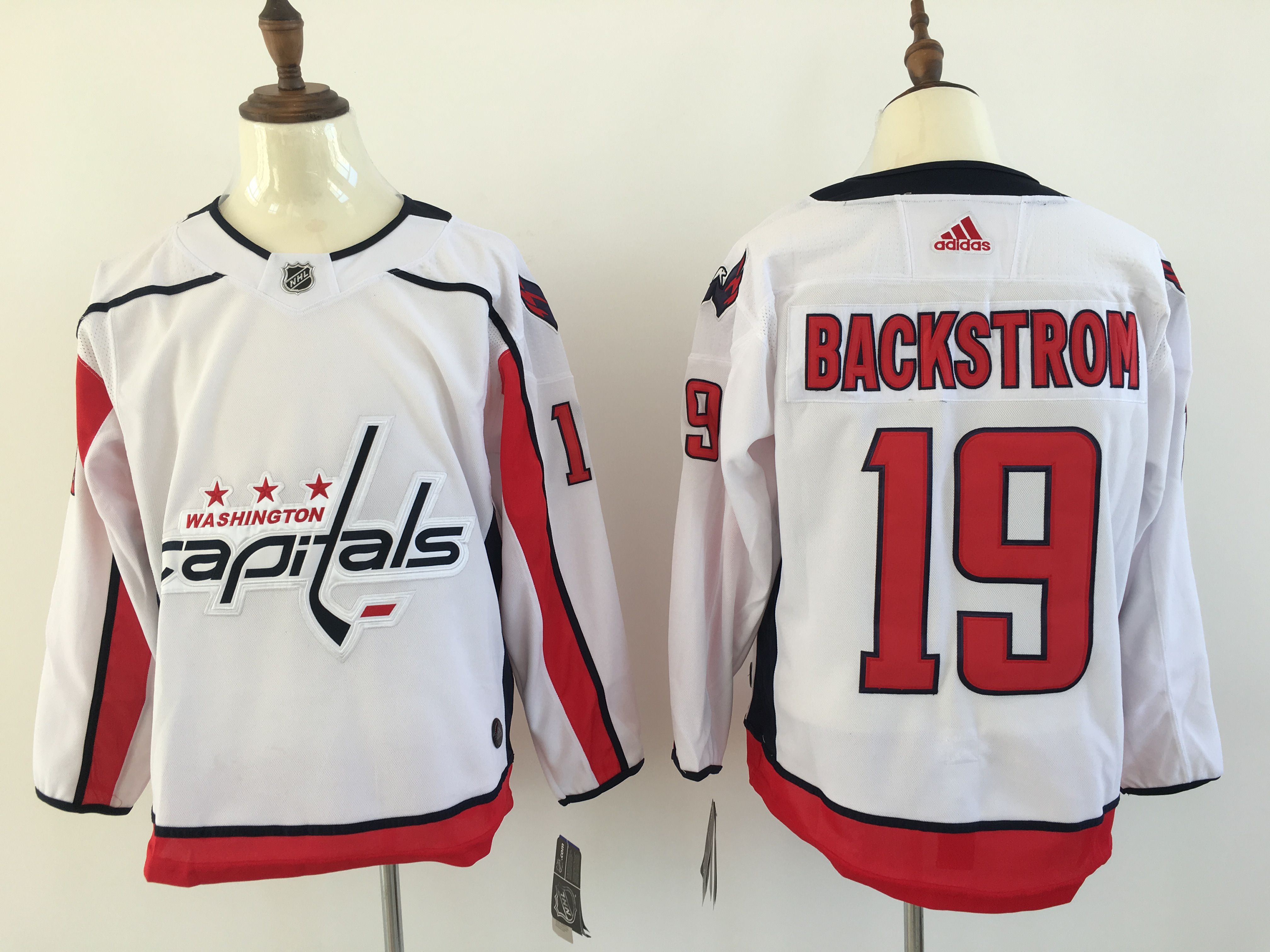 Men Washington Capitals #19 Backstrom White Adidas Hockey Stitched NHL Jerseys->philadelphia flyers->NHL Jersey